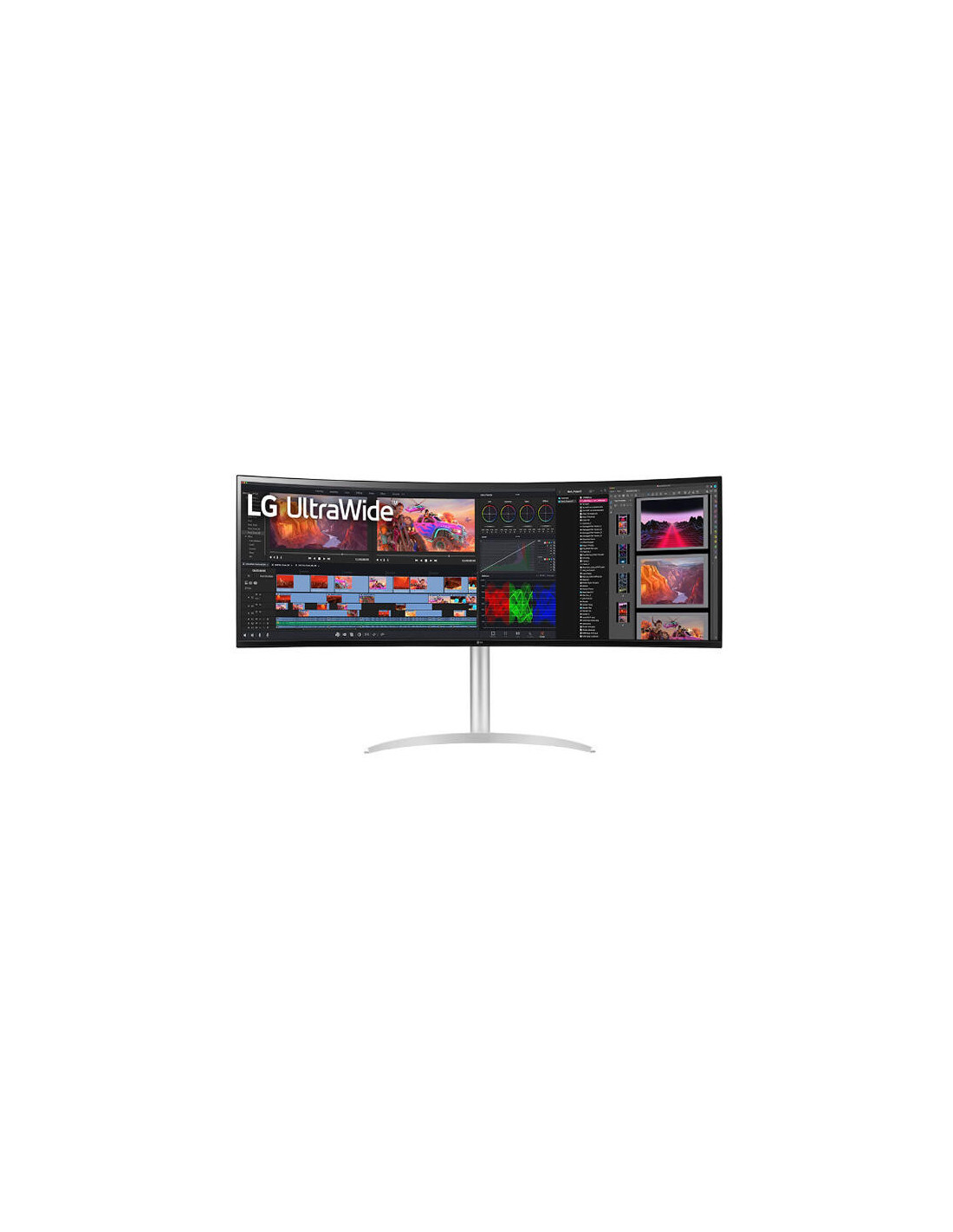 LG - Monitor LG 49WQ95C-W 45P Curvo UltraWide Nano IPS Dual QHD 32:9 ...