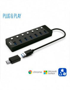 Hub Ewent 7 Puertos Usb 3.0...