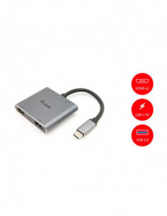 Adaptador Equip USB-C 4 em...