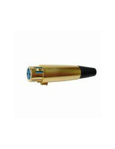 Fic.Xlr 3Pin Femea Ouro