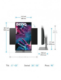 Monitor BenQ PD2725U: 27",...