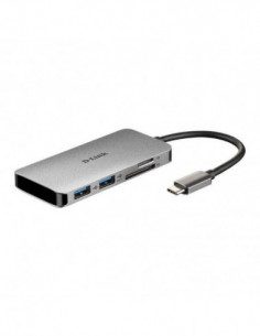 Hub USB-C D-Link DUB-M610:...